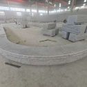 雅安 芝麻白异形坐凳，自然面光面弧形加工