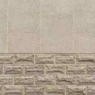 雅安 黄金麻自然面蘑菇石配荔枝面干挂