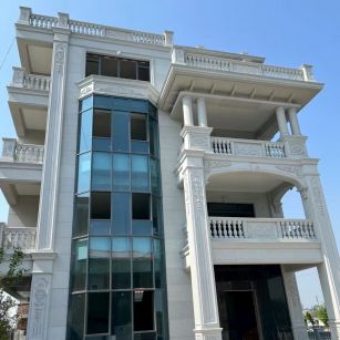 雅安 白麻花岗岩别墅外墙干挂效果展示