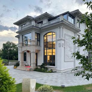 雅安 白麻花岗岩私人别墅干挂石材豪华定制