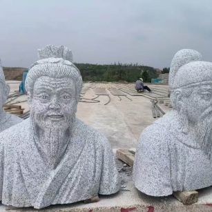 雅安 白麻花岗岩石材人物立体雕刻