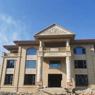 雅安 黄金麻花岗岩别墅外墙干挂