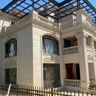 雅安 黄金麻花岗岩荔枝面别墅外墙干挂