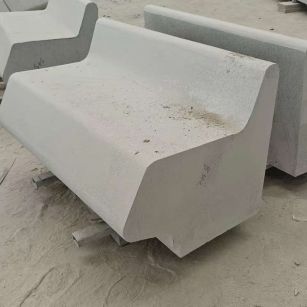 雅安 芝麻白花岗岩异形坐凳，石凳