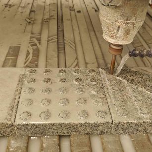 雅安 芝麻白花岗岩石材盲人石、盲道石、盲点石