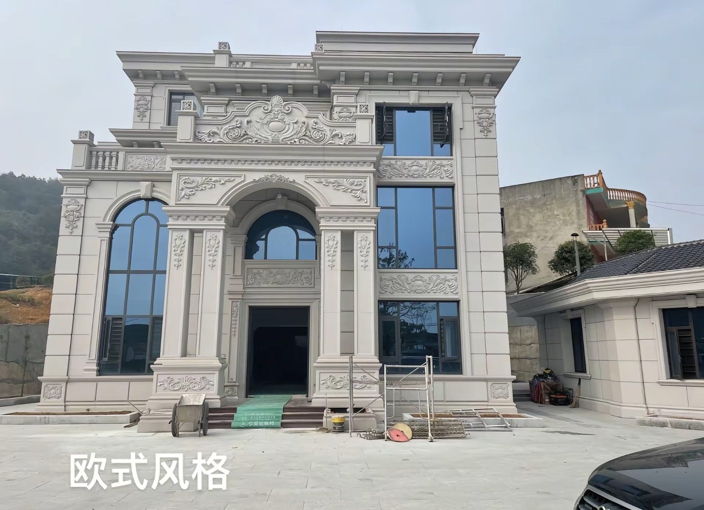 雅安 白麻花岗岩别墅外墙干挂