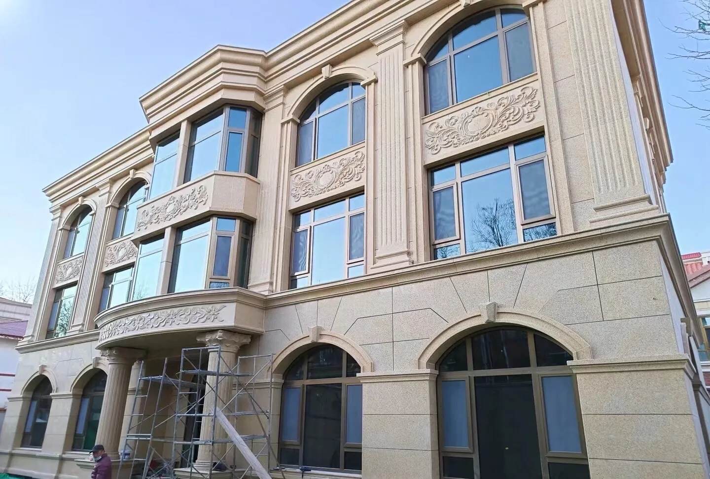 雅安 黄金麻花岗岩别墅外墙干挂