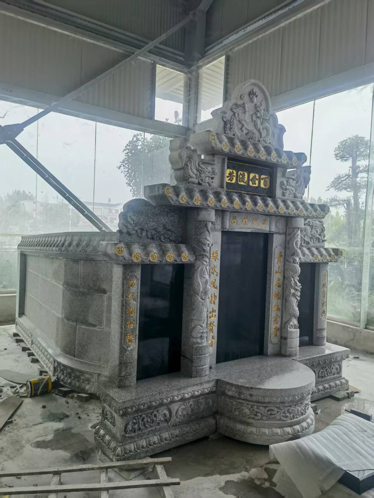 雅安 芝麻白墓碑效果展示图